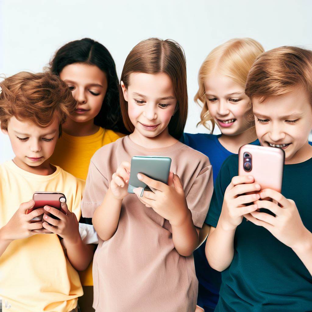 Niños enganchados a las redes sociales